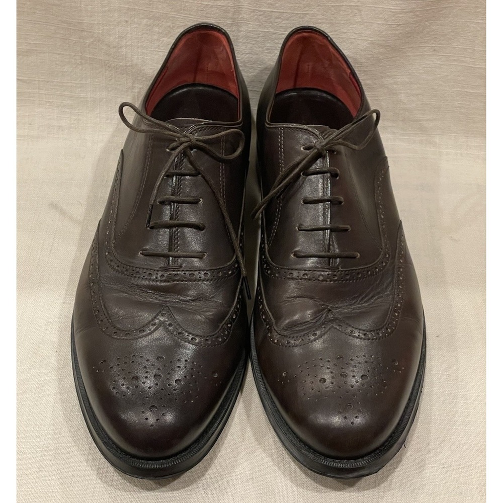 BARRETT Oxford Dark Brown Leather Full Brogue Wingtip Dress Shoes Men's Sz 10.5 - Picture 10 of 16